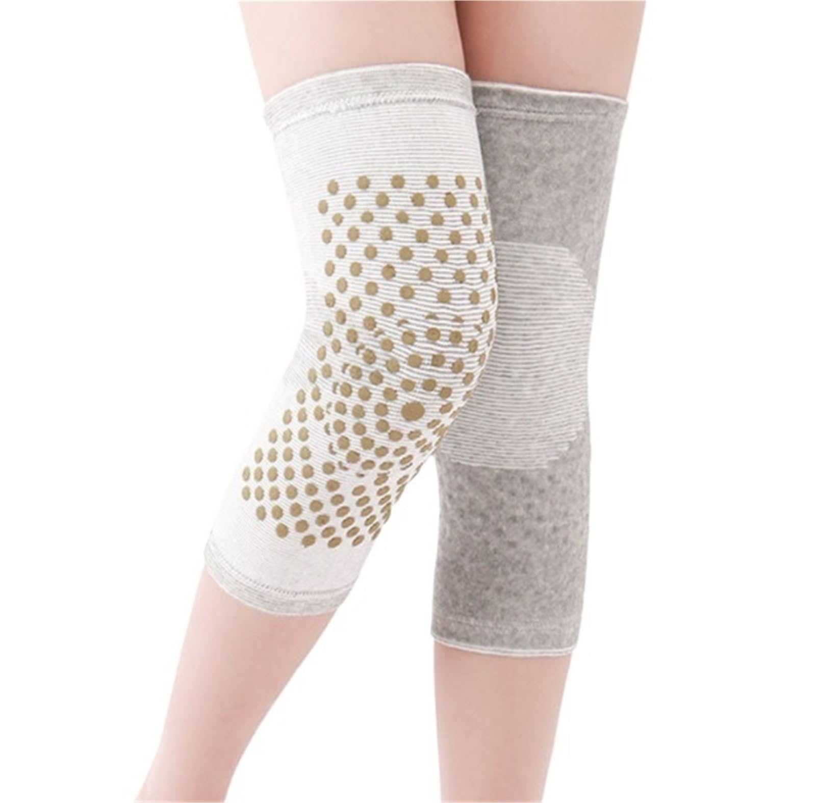 Ginocchiera Ginocchiere A Compressione Calda Elastica da Uomo Donna for Gli Sport di Danza E Pallavolo Supporto Ginocchio(White-Short,Large)