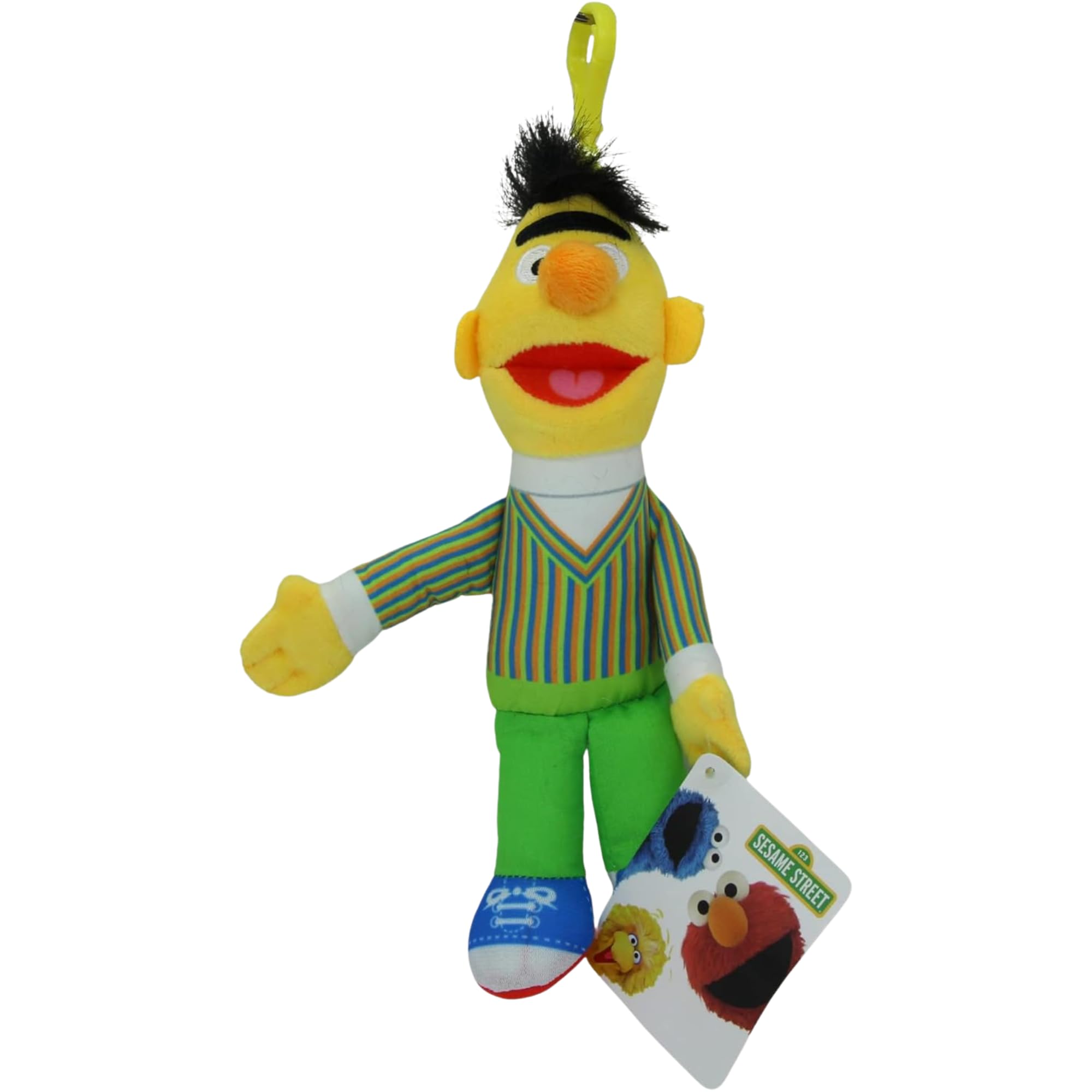 Hasbro Sesame Street Elmo Super Soft Gift Quality Plush Toy - (Bert 15cm Bagclip)
