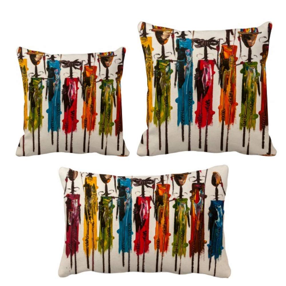 Coussin de canapé style art abstrait africain pour la décoration de salon