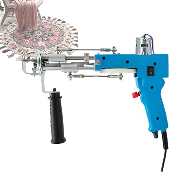 Electric Rug Tufting Machine, Industrial Grade Tufting Machine 7-20mm Rug Tufting Machine, Loop Cut Pile Tufting Machine for Cotton Yarn Chemical Fiber Yarn Bottom Cloth,Blue
