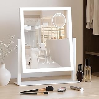 PESOMA Hollywood Vanity Mirror with Lights, Lighted Makeup Mirror with Detachable 5X Magnification Mirror, Makeup Mirror w...