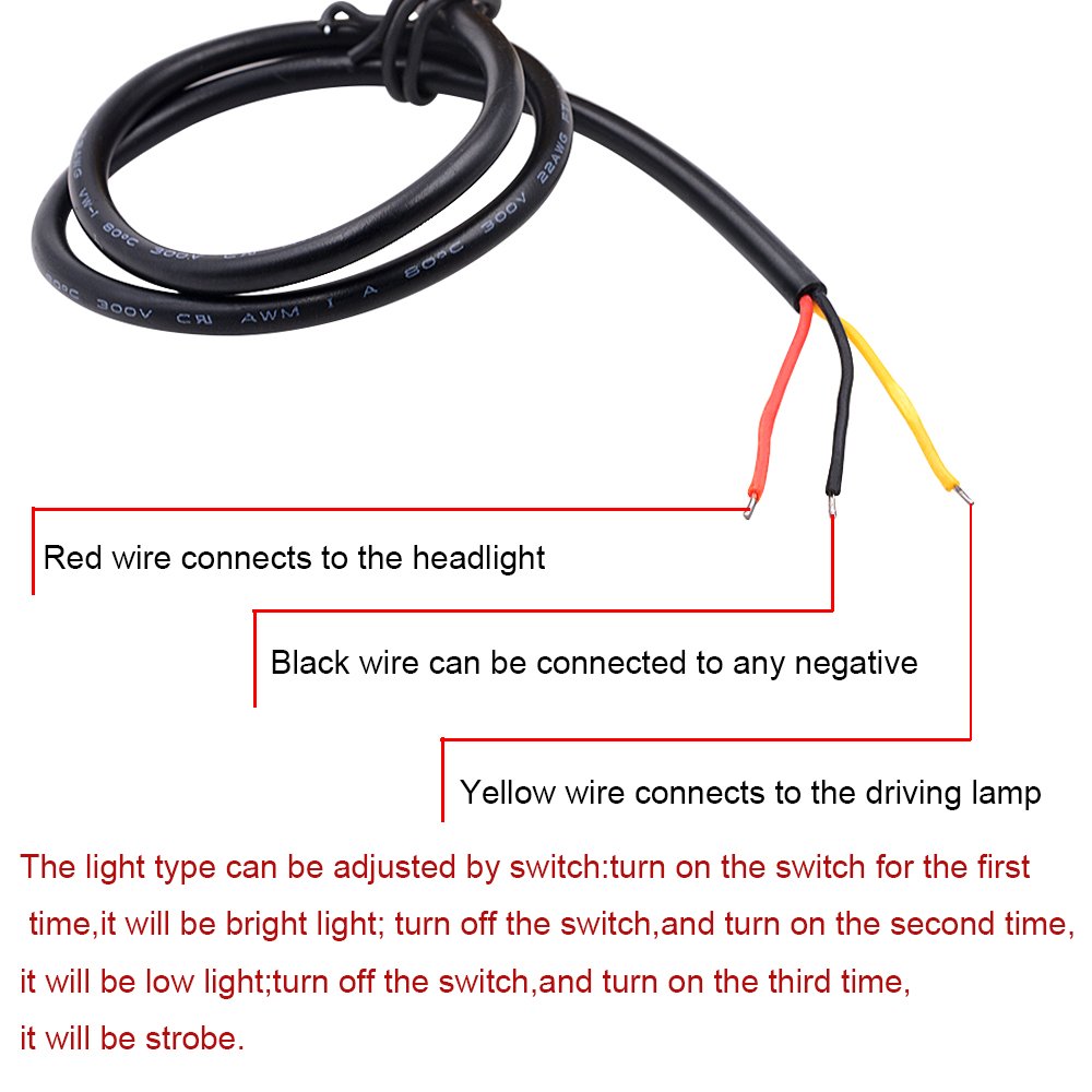 30 W 8000 K Alto/Basso Fascio LED Faro Testa Lampada Angel Eyes Devil Eye Light con Doppia Lente Luce per Moto