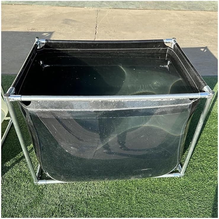 Aquarium Pool Pond, Indoor/Outdoor Fish Ponds with Transparent Viewing Panel, PVC Canvas Above Ground Pond Water Tank for Koi Goldfish(4.9x1.6x1.6ft)