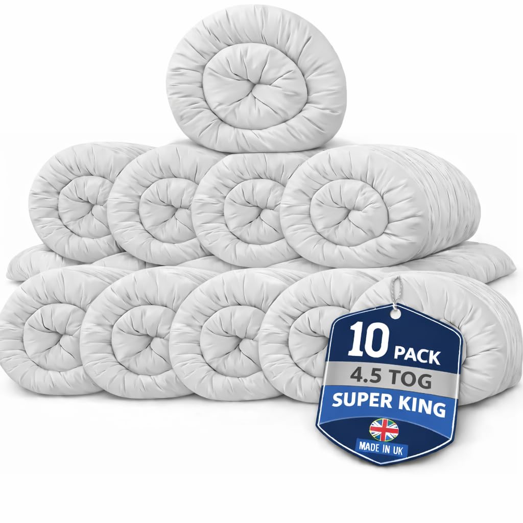 Hafaa Double Duvet 10.5 Tog (2 Pack) Anti Allergy Duvets All Year Roud Hollowfibre Filling Thick and Warm Duvet Double - UK Made Quilts — view 31