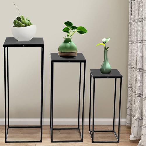 Miniatura 8 de Eapmic Soporte de metal para flores de boda, jarrón de piso, columna de flores, soporte geométrico para centros de mesa, arreglos florales de mesa,