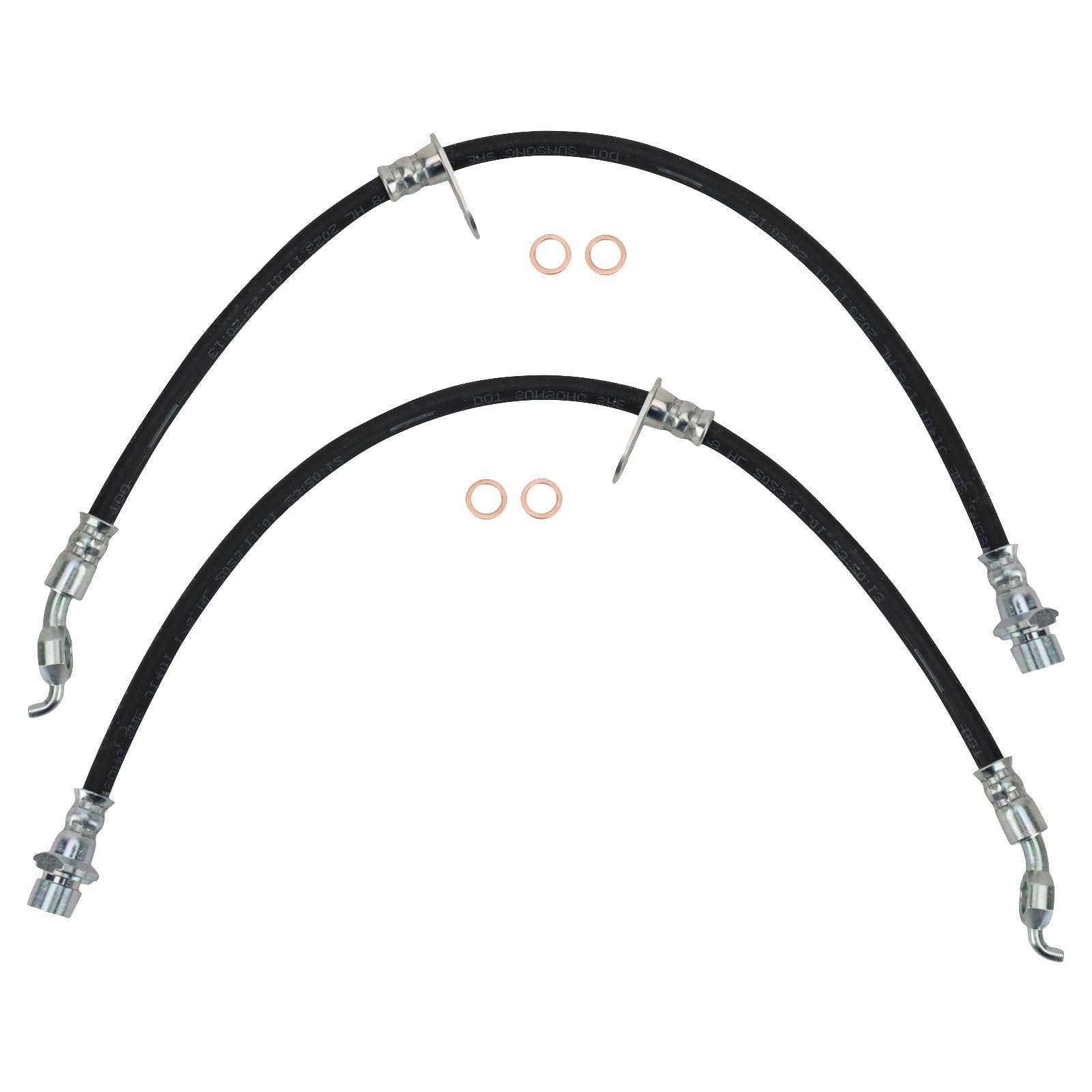 TRQ Rear Brake Hose Set