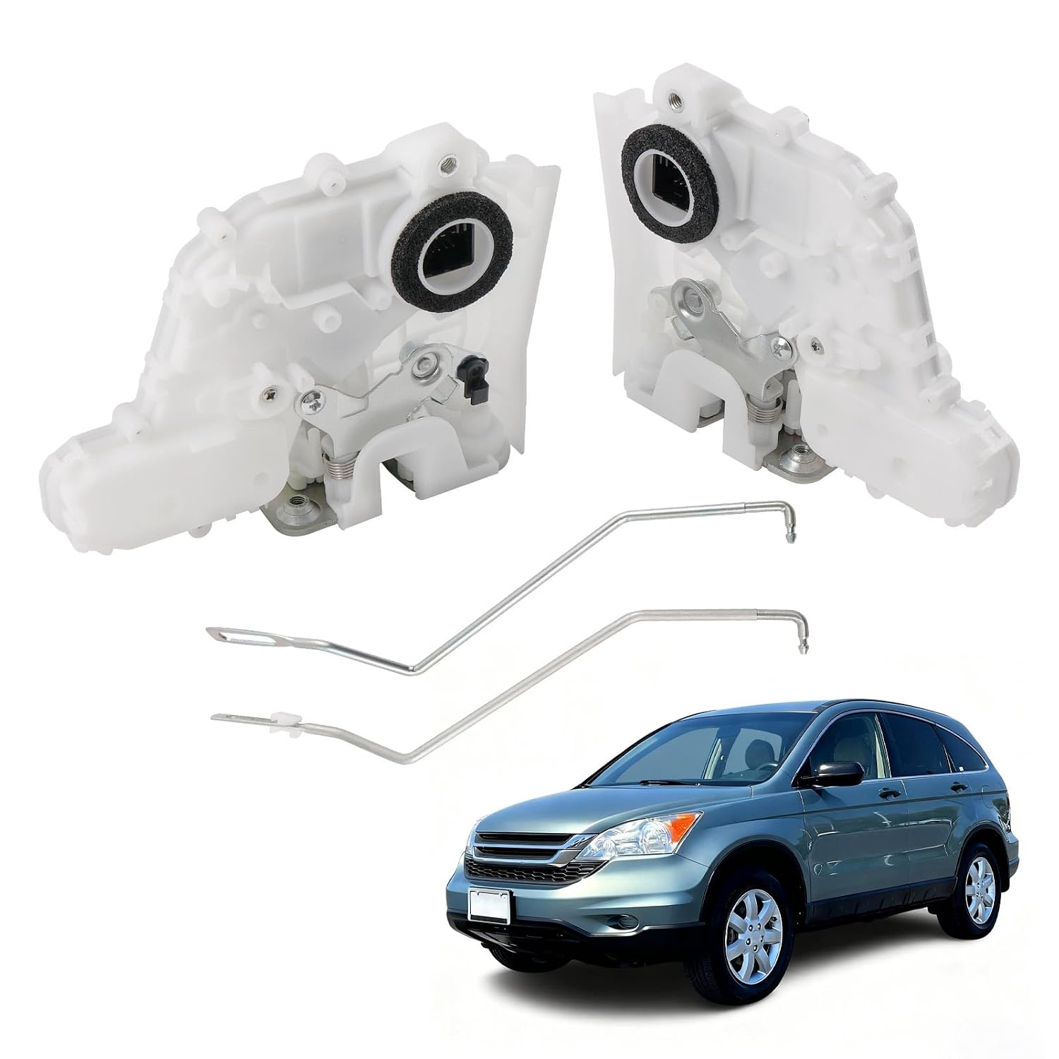 2Pcs Front Door Lock Actuator for 2007-2011 Honda CR-V CRV EX EX-L LX SE, Driver and Passenger Side Door Lock Latch Assembly Replacement 72610-SWA-A01, 72110-SWA-D01