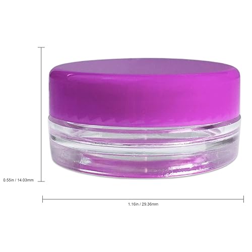 Miniatura 2 de 50 frascos vacíos de 0.11oz0.1fl oz para muestras, sin BPA, pequeño recipiente de plástico redondo con tapa de rosca para viajes, cosméticos,