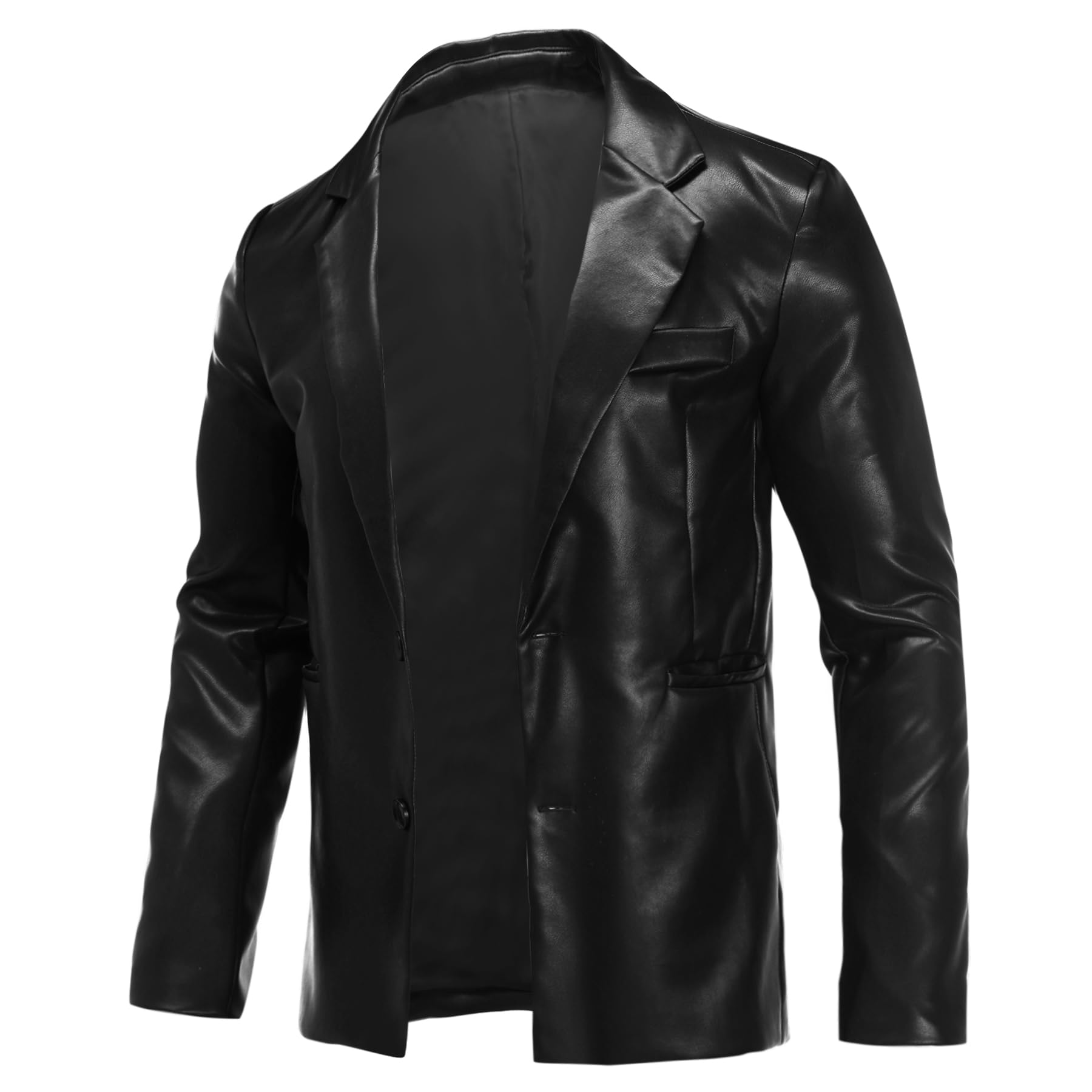 YFFUSHI Chaqueta Hombre de Piel Sintética Americana Soft Vintage Slim Fit Casual