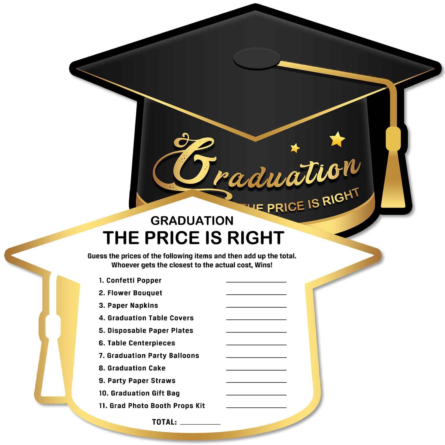 Simimi art Graduation Party Games for 2023 - Guess If The Price is Right, Graduation Party Collection Grad Celebration Party Supplies for High School/College/Senior School(Set of 20)