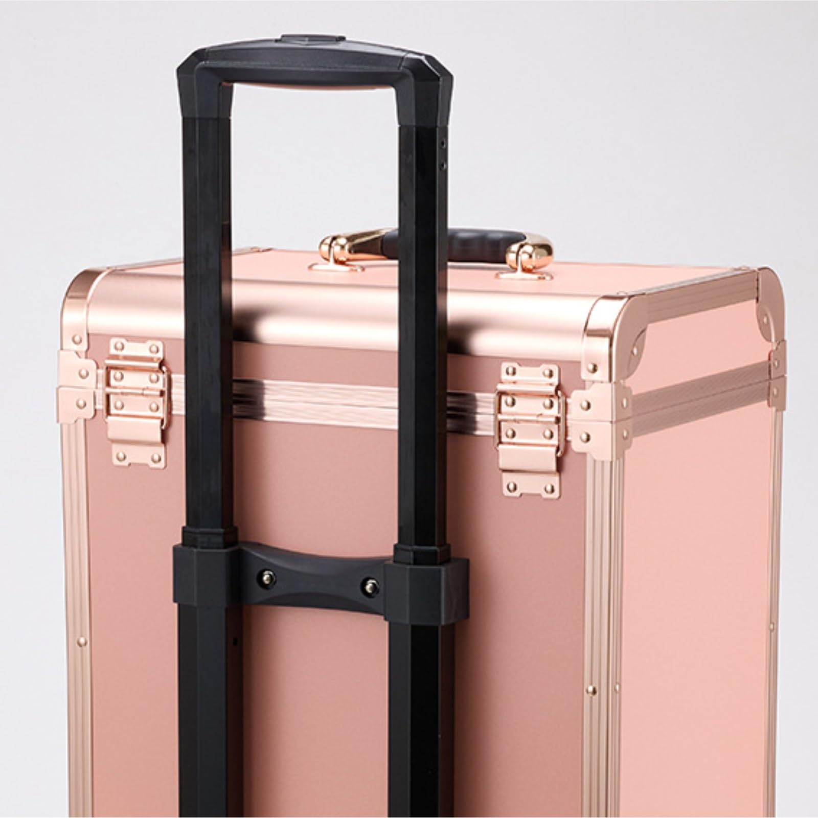 Estética Estuche De Maquillaje con Ruedas Y Cerradura For Salón, Carrito Peluquería, Organizador Viaje, Herramientas Carrito(Black)