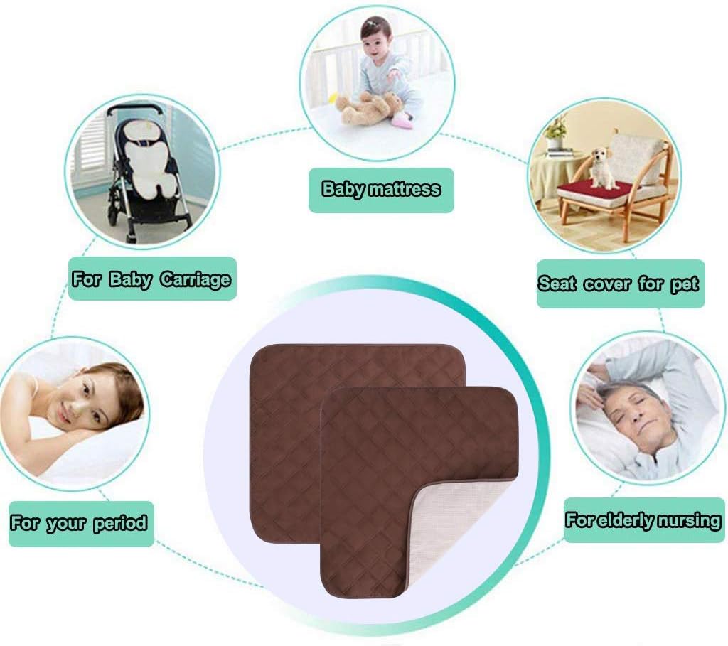 Large Absorbent Washable Incontinence Chair Seat Protector Sheet Waterproof Washable Seat Pads Nonslip Pet Underpads for Adult Children Baby Pet Mat,55x53cm - Image 4