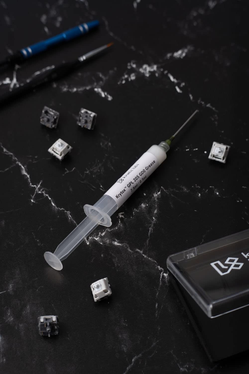 Krytox 205g0 GPL Lubricant Syringe for Mechanical Keyboard Switches and Stabilizers (7.5 ml)
