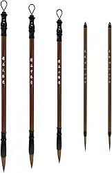 Knana Conjunto de 6 pincéis de caligrafia chinesa, Sumi Maobi, desenho, aquarela, caligrafia, kits de caligrafia para iniciantes