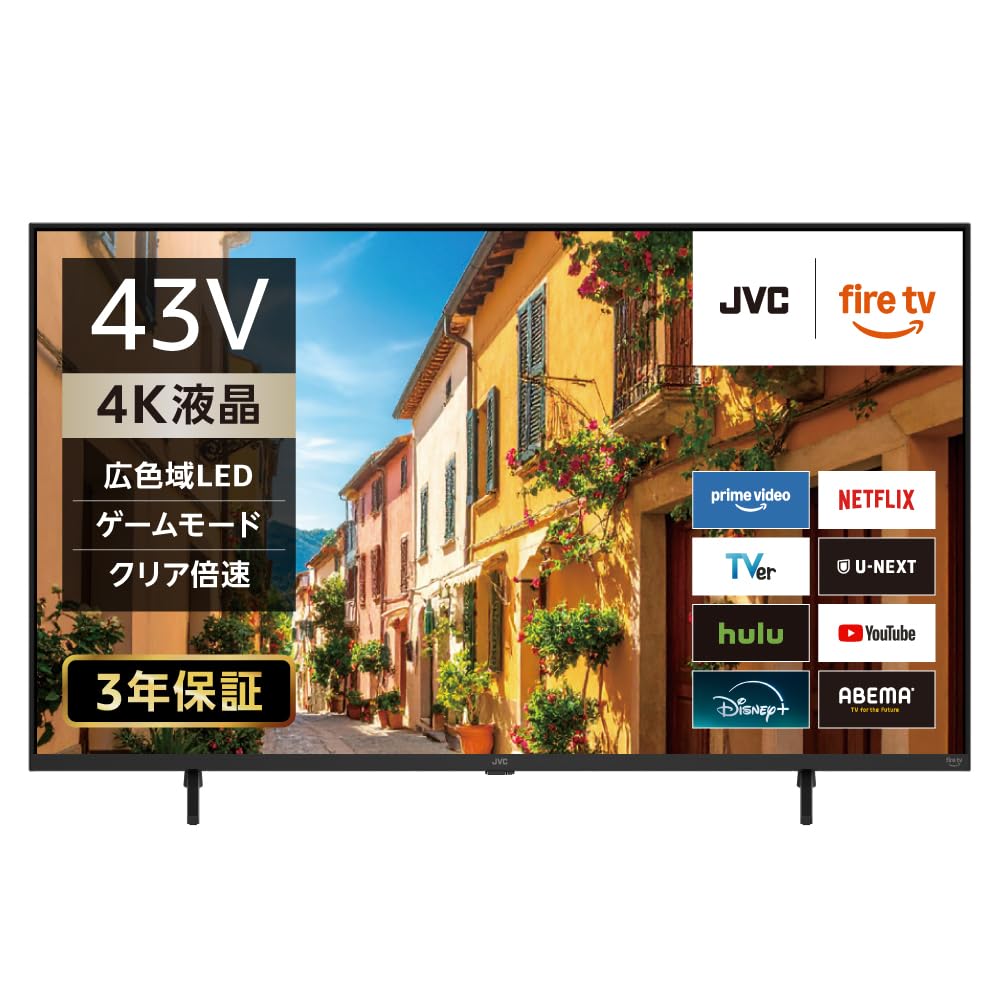 Amazon | JVC Fire TV 搭載 4K 液晶 スマート テレビ 43型 43インチ 
