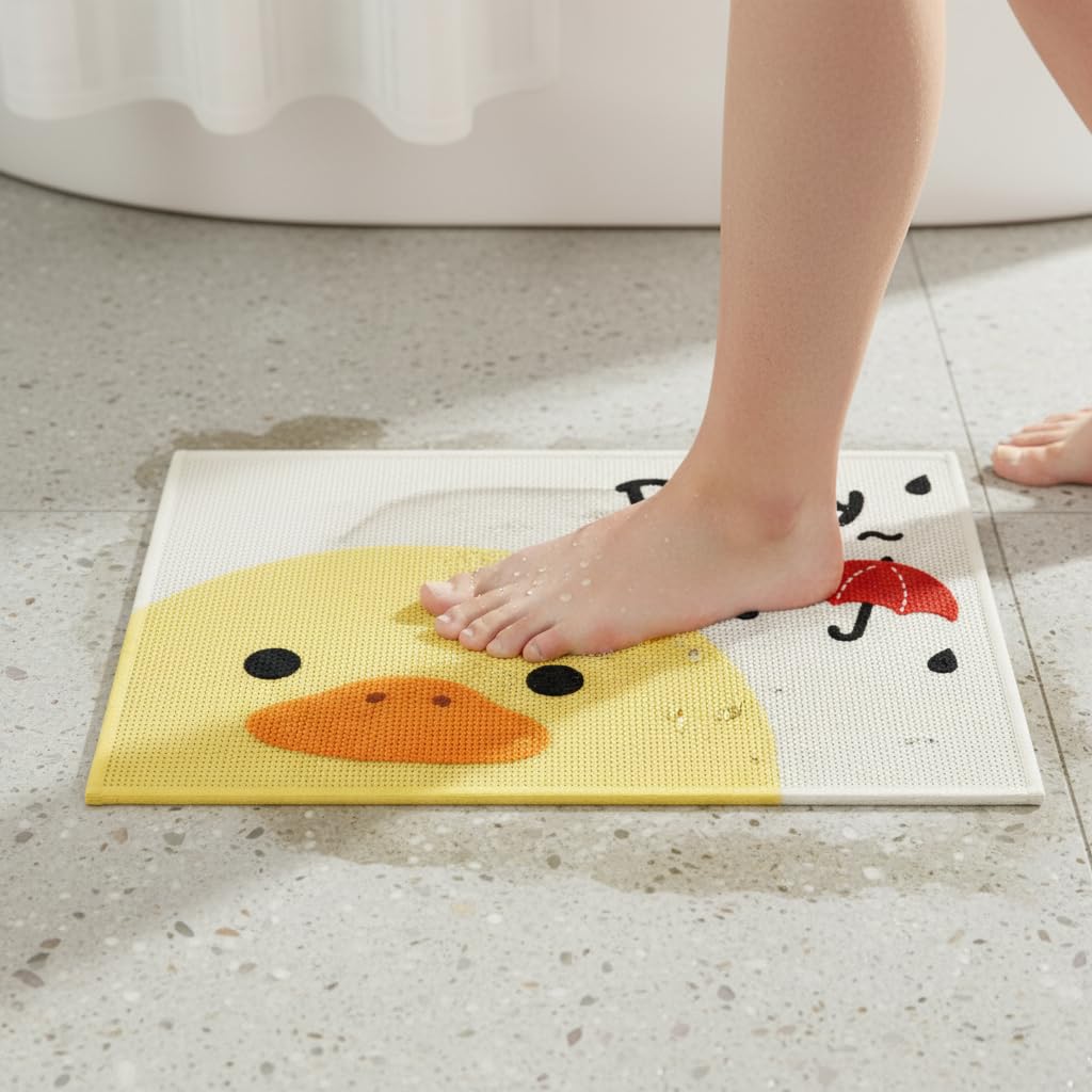 Tapis Bain Antidérapant Lavable 4 mm, 60 * 90cm