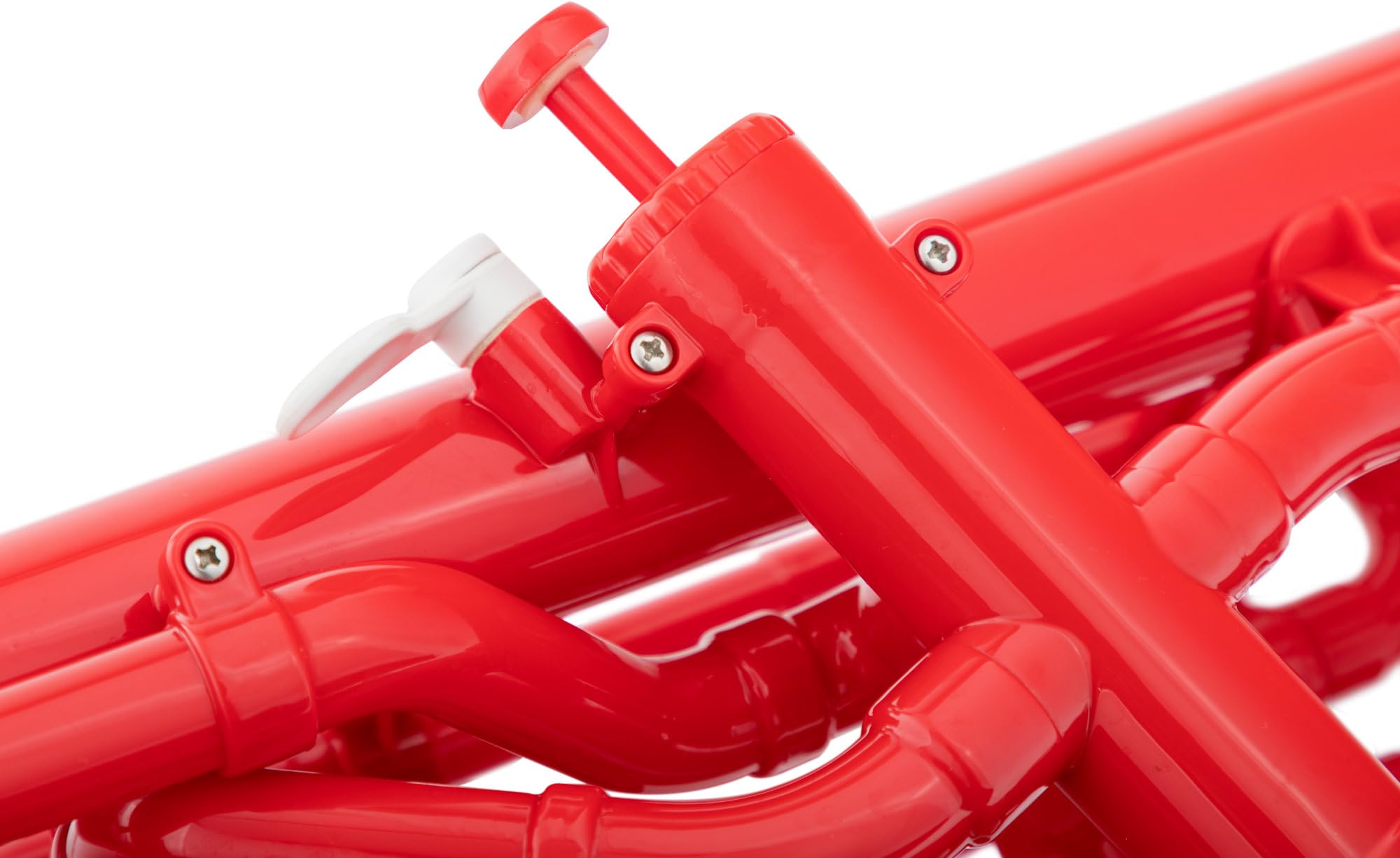 Classic Cantabile MardiBrass Euphonium Bb en plastique - 4 pistons en aluminium - seulement 2,2 kg - avec embouchure et housse - rouge