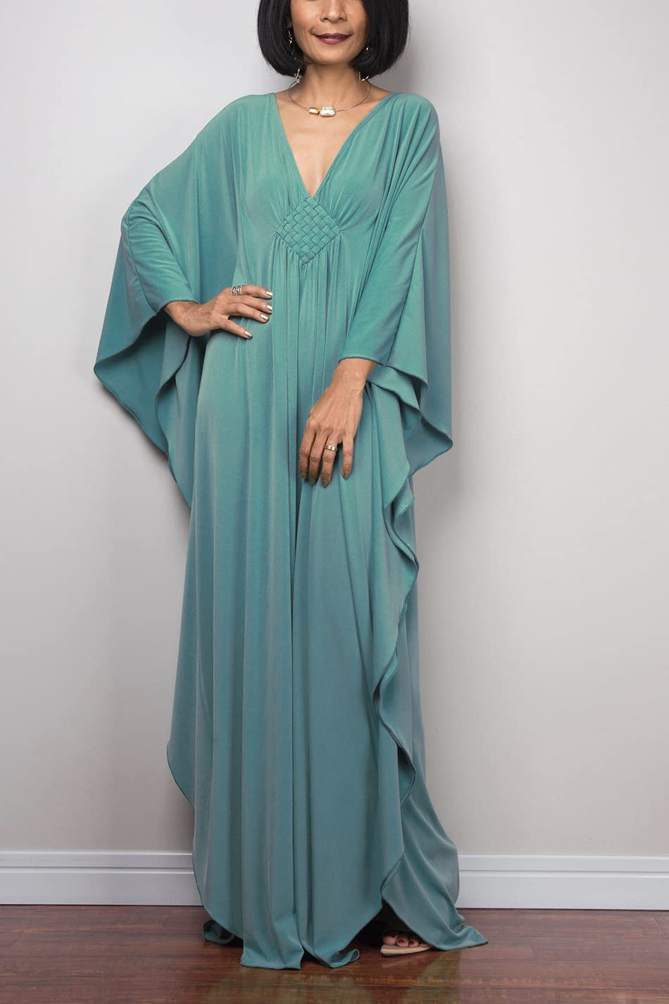 Wemen's - Vestido largo caftán bohemio para traje de baño de playa, talla única
