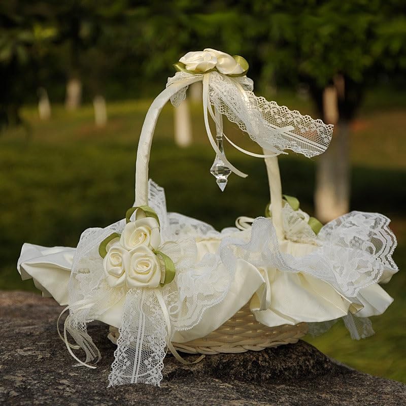 Flower Boy Basket Wedding Scattering Flowers Bridesmaid Petals Handheld image 4