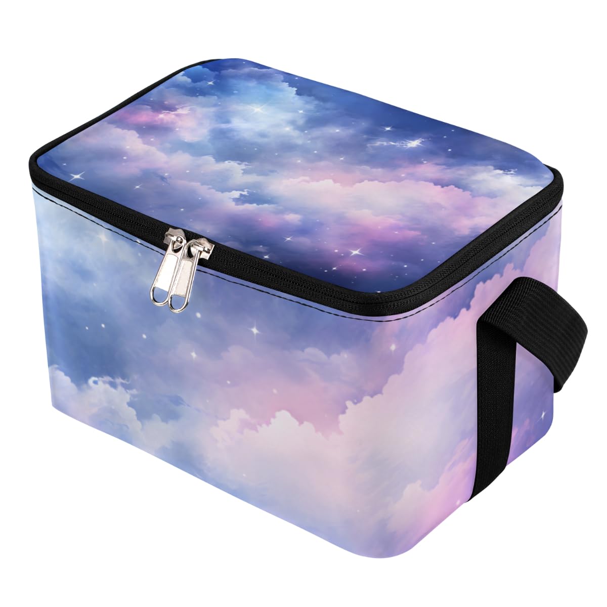 GzLeyigou Lunch Bags for Women Men 9 Cans,Galaxy Nebula Hot & Cold Food Delivery Bag Insulated Grocery Bag Insulated Lunch Box Cloud Cooler Bag for Office Work Picnic Beach