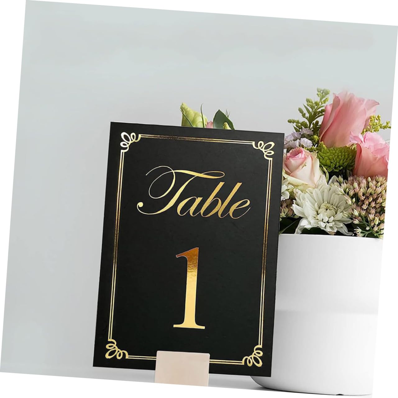 MAGICLULU 4 Sätze Tischkarte Digitale Karte Kartentisch Name Schwarze Tischnummern Hochzeit Mini Runden Stand Disko Tischkarten Gruß Ort Zahlenkarten Rustikal Papierstau 30 Stück * 4