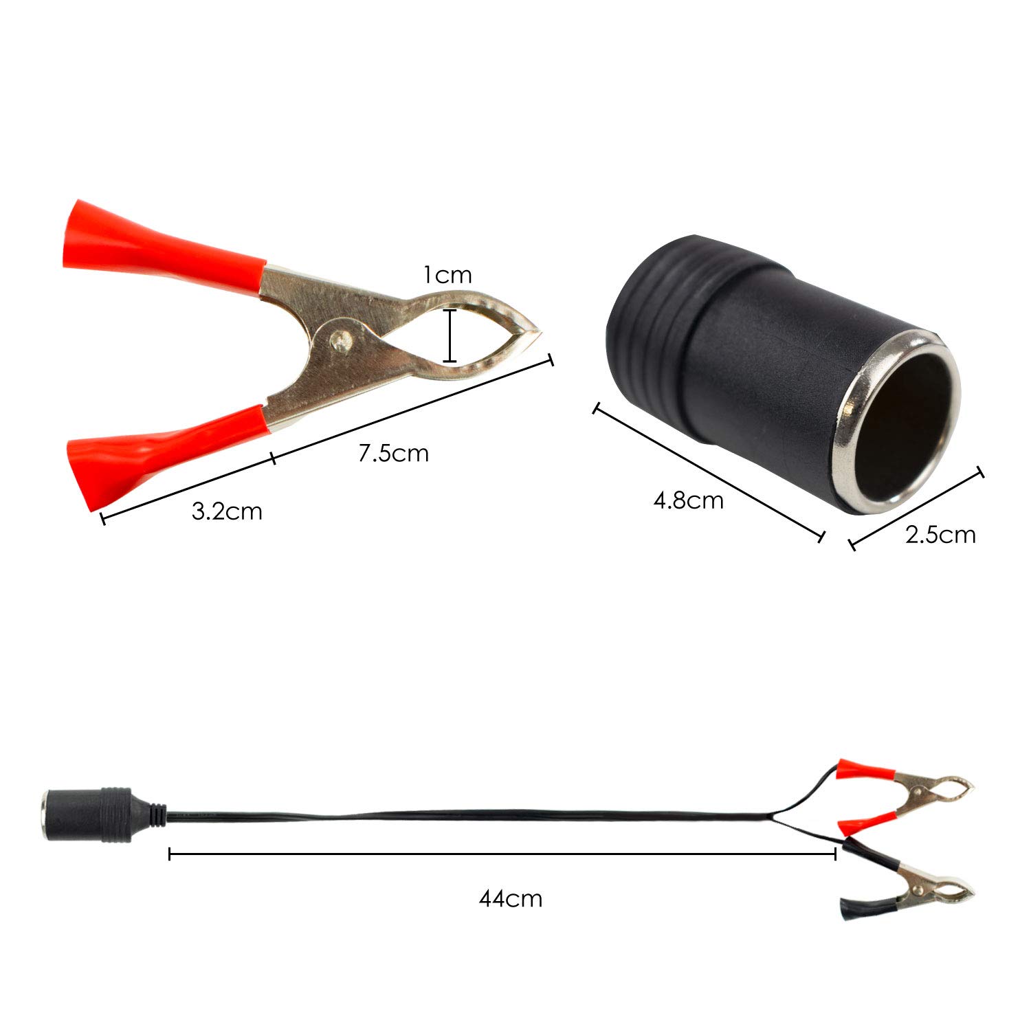 EBoot 12V/ 24V Batteria Clip On Adattatore Per Accendisigari Auto Socket 3 6 M 12 Piedi Cavo Di Prolunga - Foto 6