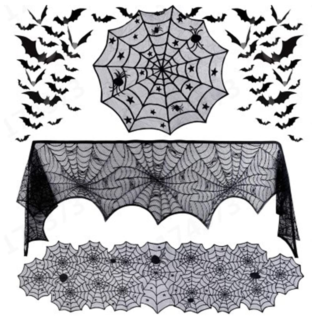 Morain d'halloween en tissu textile noir : accessoire de déguisement et décoration de salle