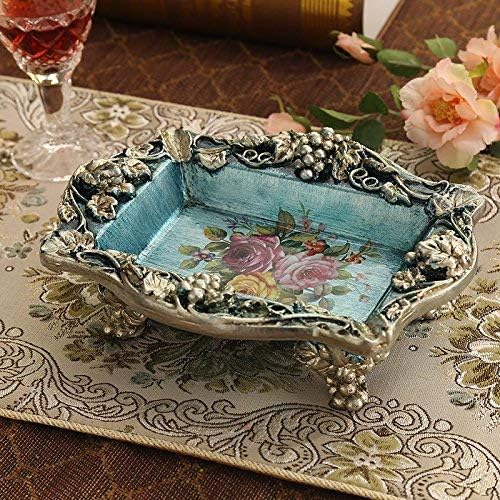 CHOUCHOU Ash Tray Bin European Ashtray Creative Personality Living Room Coffee Table Retro Cigarette Dish Square Office Decoration,Parrot Ashtray,Colour:Grape Ashtray 烟灰缸 (Color : Grape Ashtray)