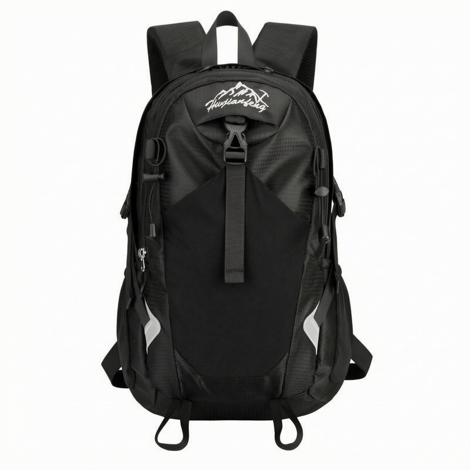 Water-Repellent Hiking Backpack Padded Shoulder Straps Travel Backpack External Attachment Loops Daypack, Black-picture-48