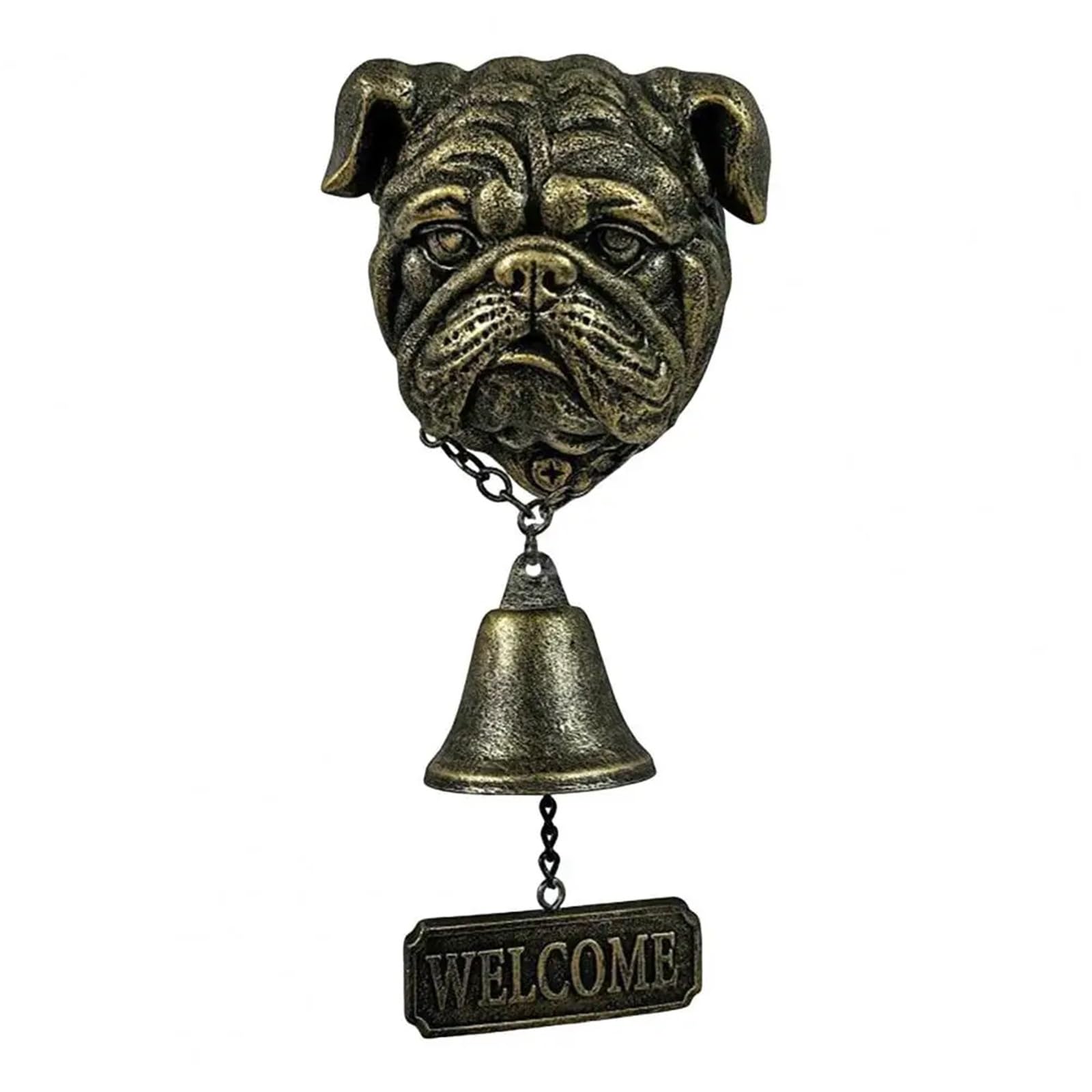 Cast Iron Bell Doorbell Vintage Dog Welcome Bells for Farmhouse Entrance Shopkeepers Bell with Sign(Color 05)