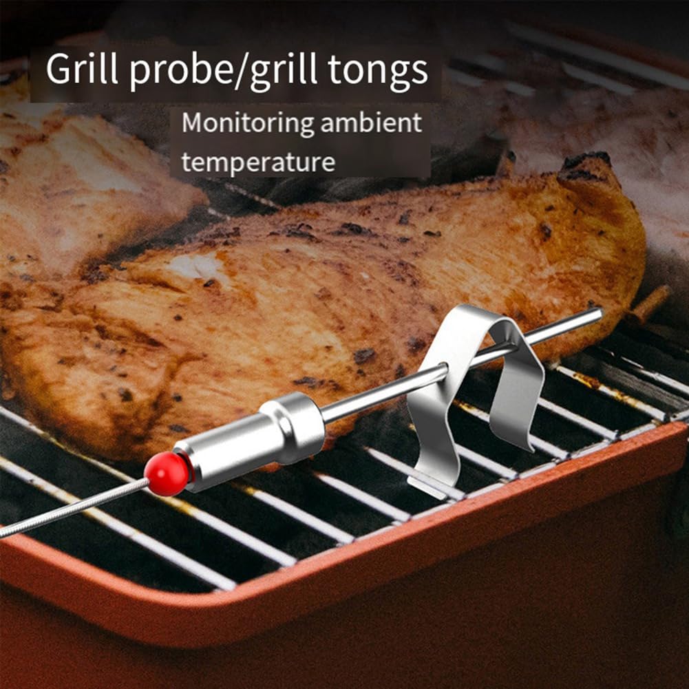 Termómetro de Barbacoa de Carne Remoto Inalámbrico WiFi Digital Recargable Inteligente para Ahumador de Parrilla de Horno