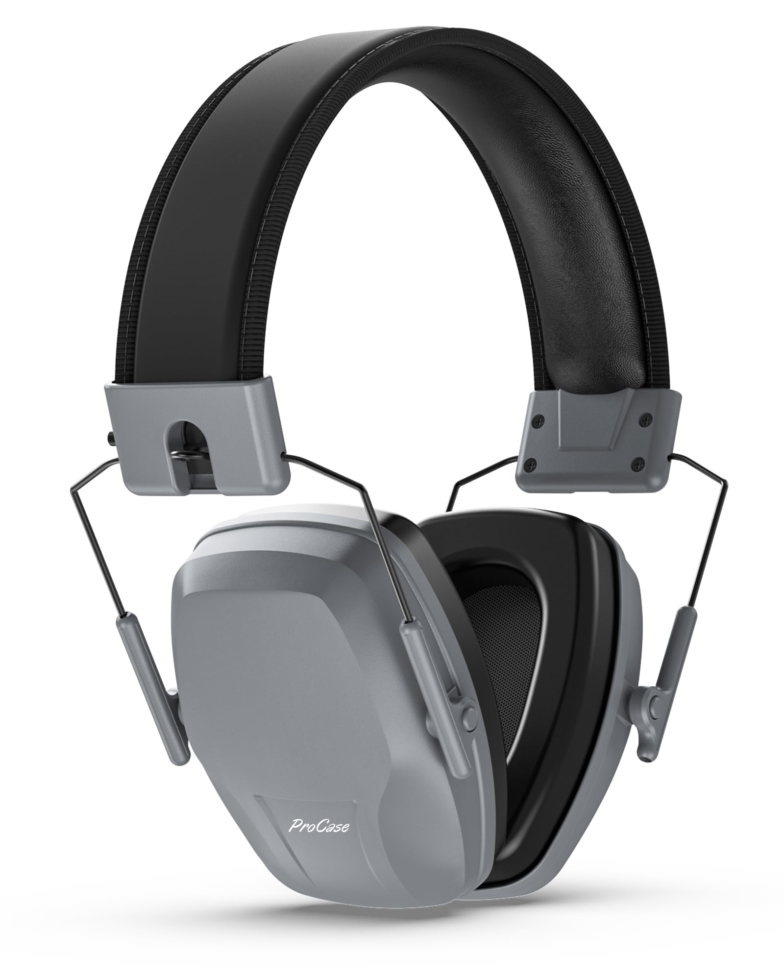 ProCase Slim Ear Defenders SNR 29dB for Adults & Teen Kids, Adjustable Noise Cancelling Headphones, Hearing Protection Earmuffs for Work/Shooting/Construction, Autism Sensory Needs -Grey