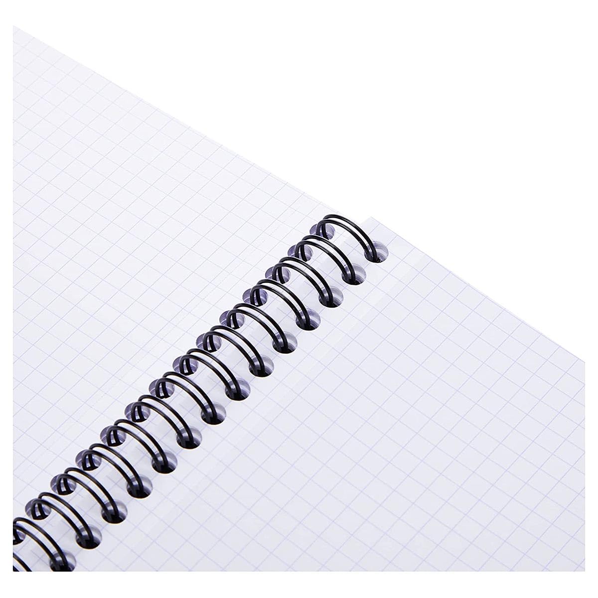 Rhodia 193429C notatnik z podwójną spiralą A5 80 g w kratkę czarno-biały