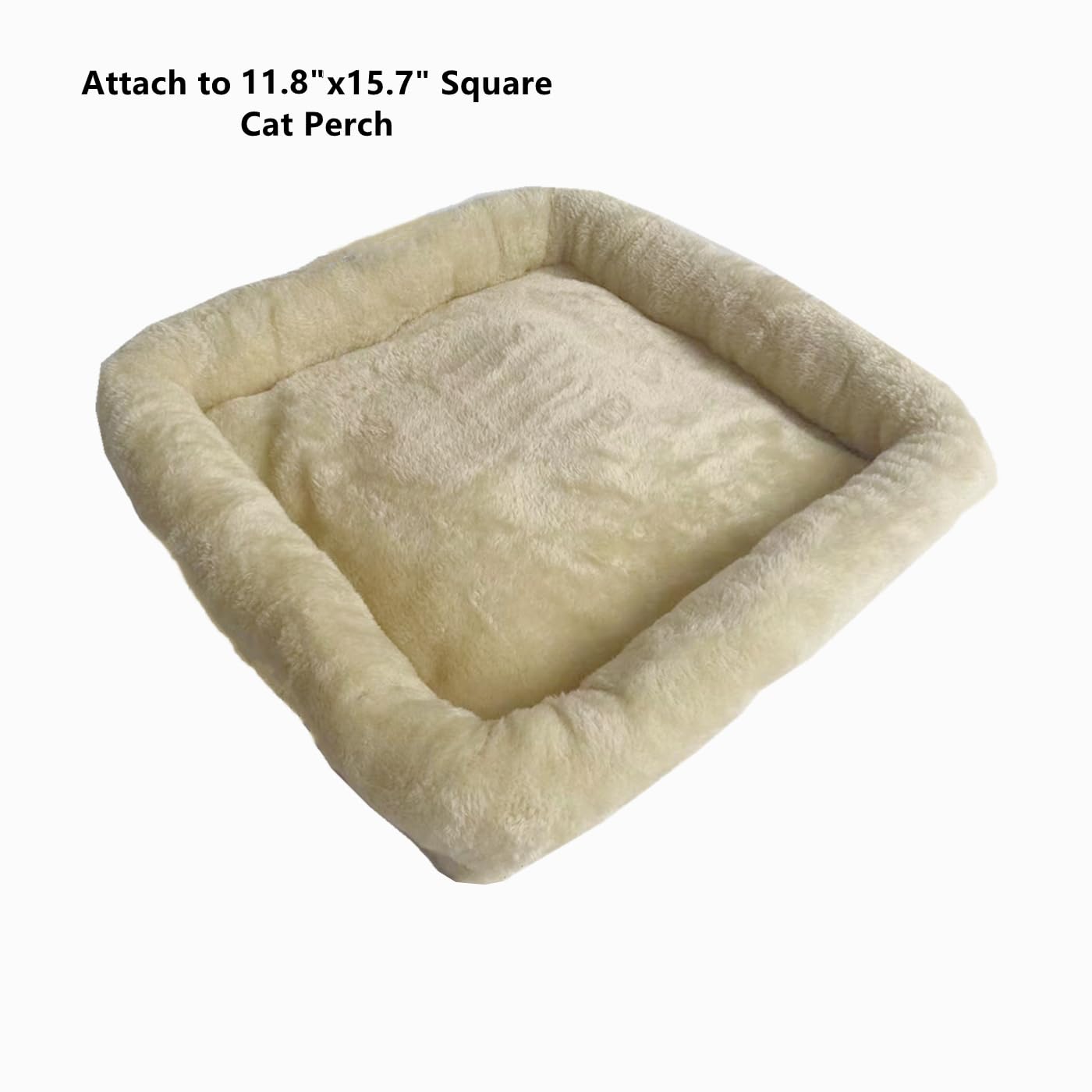 SHENGOCASE Accesorios de Torre de árbol para Gatos, Funda de Cama de cojín Superior para Percha de Gato con Banda elástica (11.8 x 15.7 Pulgadas, Beige)