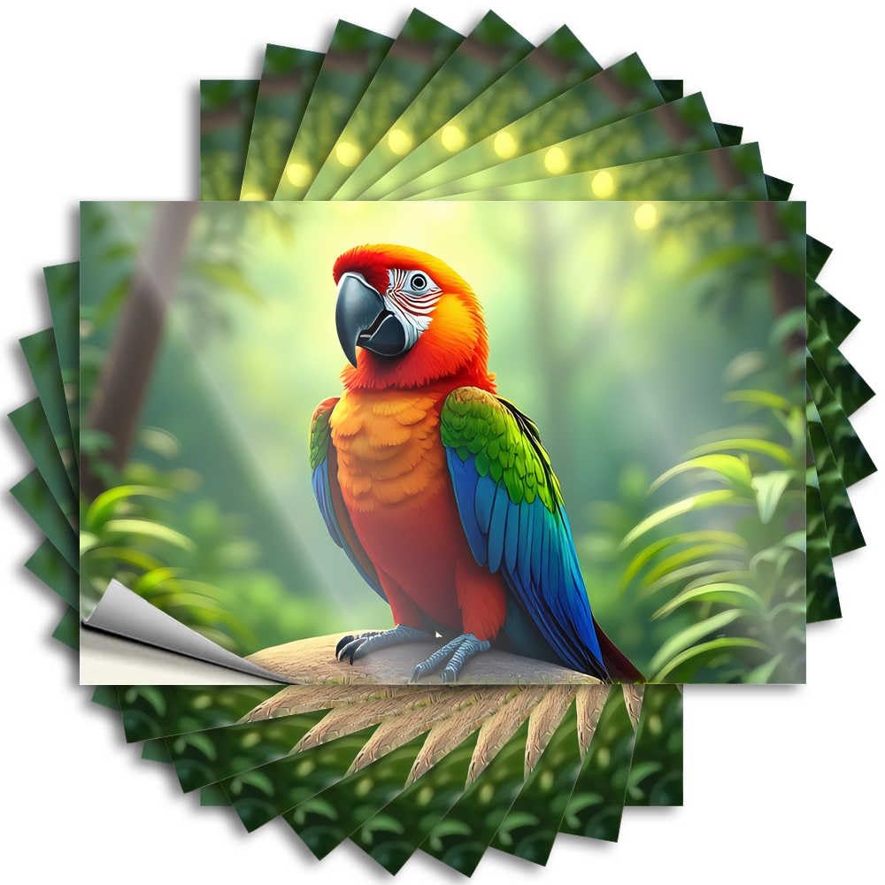 Western Decal, Cool Bathroom Stuff Water Colorful Parrot in The Jungle | Funny Quote Fall Decals(12X18CM)