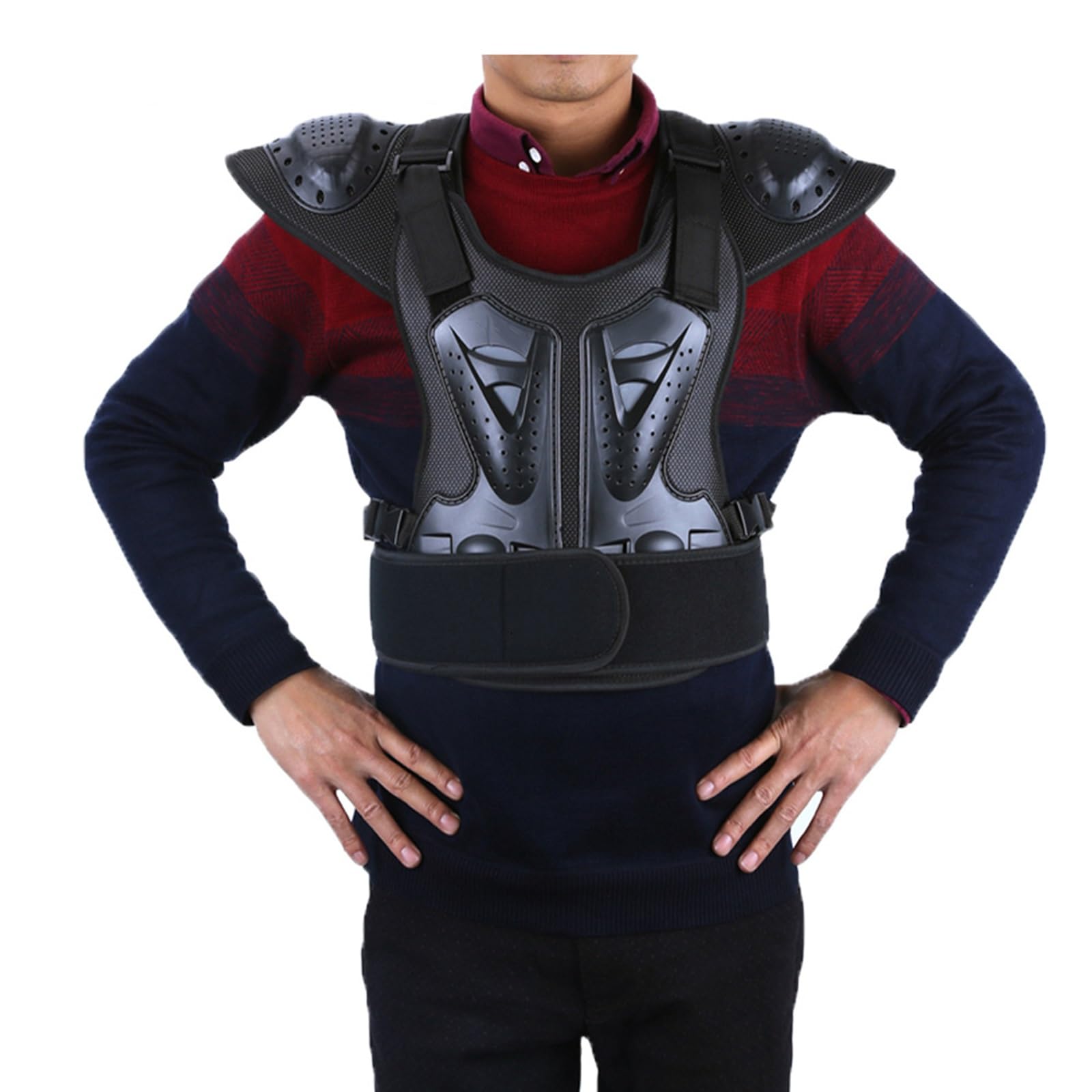 Beschermend vest Titanium Motorbeschermers Veiligheid Bovenlichaambeschermer Borstpantser Racing Guard Rugbeschermers Beschermende uitrusting for paardrijden, skaten, scooter, skiën, snowboarden (Col