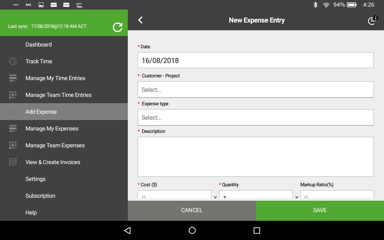 Time Tracker by eBillity - App on Amazon Appstore