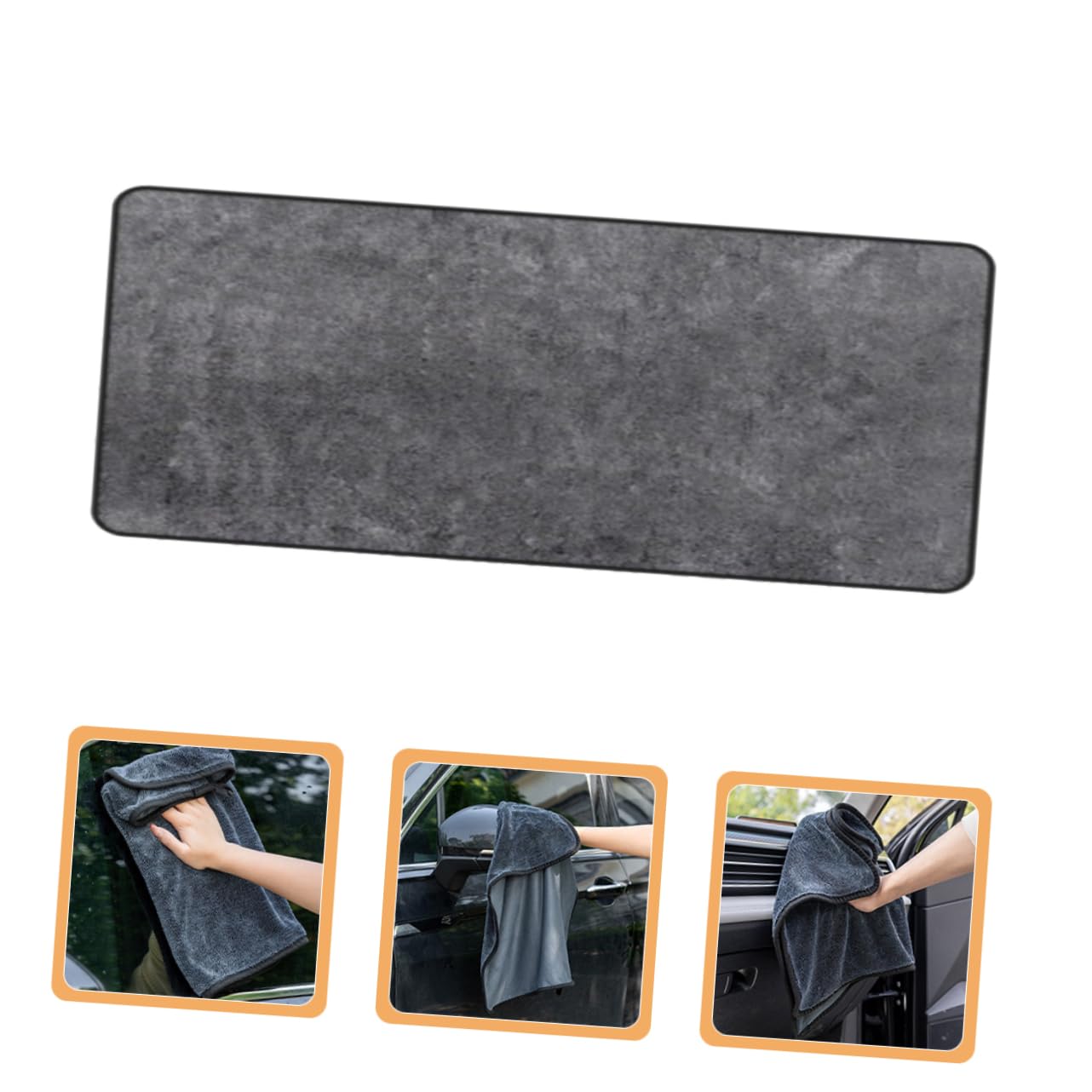 Panno Auto in Microfibra per Lavaggio e Asciugatura 60x160 Cm | Morbido, senza Residui D’acqua, Formato Extra Grande e Spesso, Lato Velluto Singolo