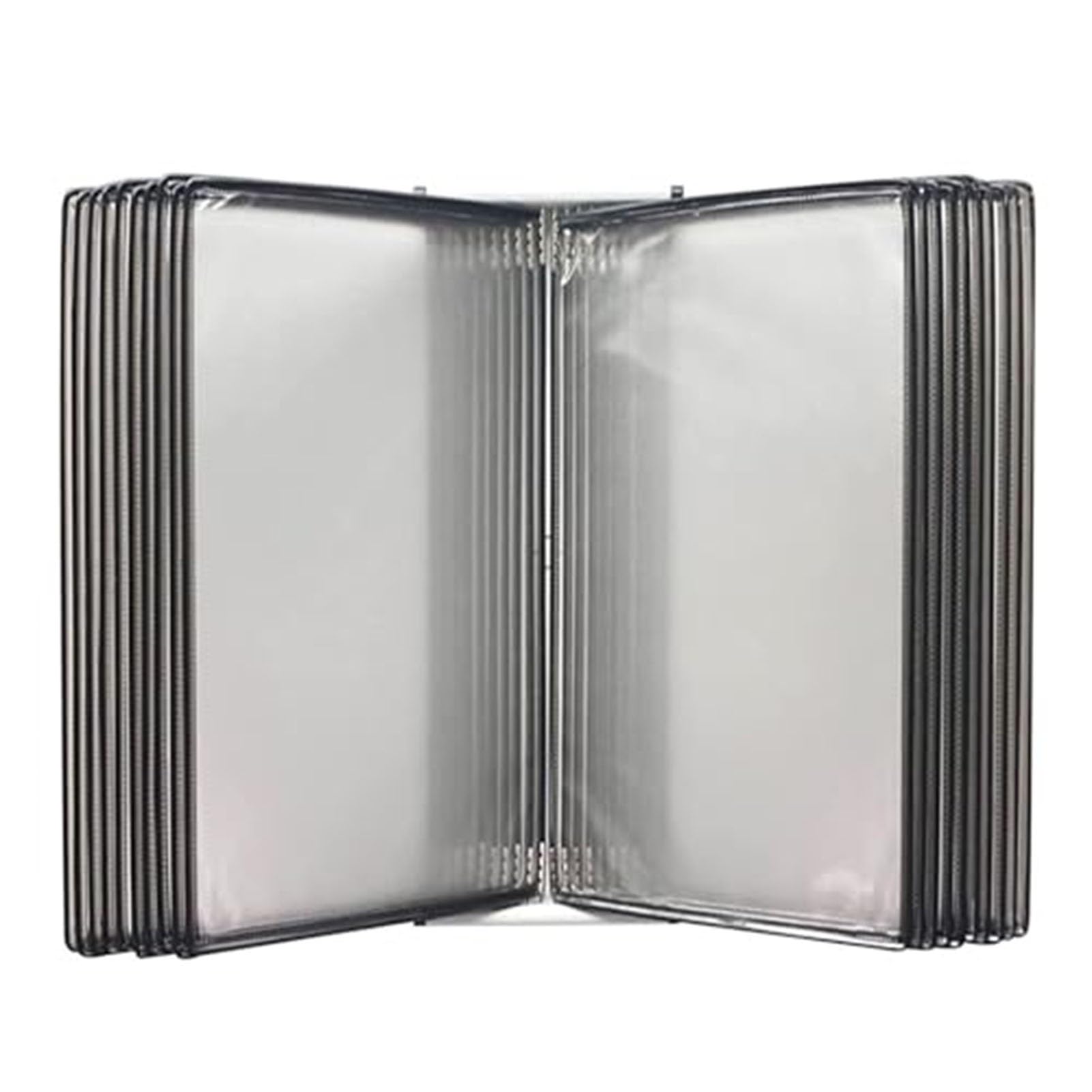 JYBNBBE Desk Reference Organizer - Double-Sided Document Holder for A4 Documents, 10-Page Wall Mount Display System