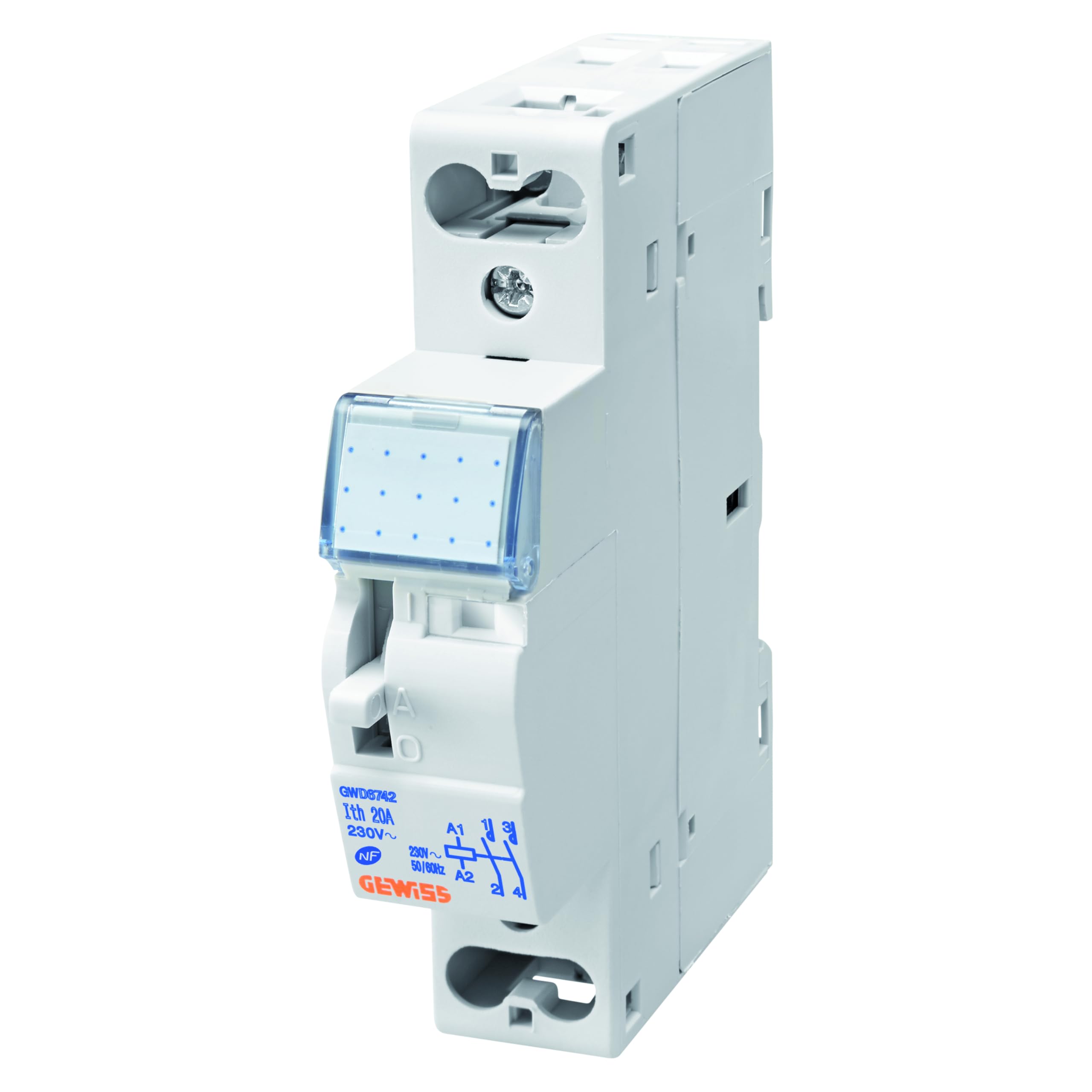 Contacteur 20A Gewiss CTRM 2NO 230V pour automatiser vos circuits d'éclairage de jardin
