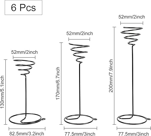Miniatura 2 de AHANDMAKER Paquete de 6 soportes para plantas de aire, 3 tamaños, contenedor de plantas de aire, soporte Tillandsia para exhibir plantas de aire