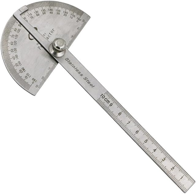 rongweiwang Steel Protractor Angle Finder Rule Measure Tool hinist Designer Protractor For hinist Designer