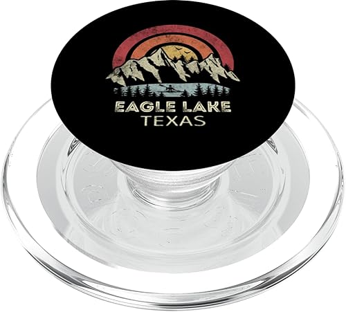 Miniatura 7 de Eagle Lake Texas Mountain Sunset Sunrise Kayak Eagle Lake PopSockets estándar PopGrip