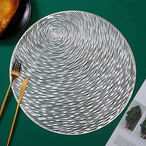 Lot De 4 Sets De Table Ronds Dorés Évidés – Antidérapants, Résistants à La Chaleur, Décoratifs Pour Cuisine Et Salle à Manger
