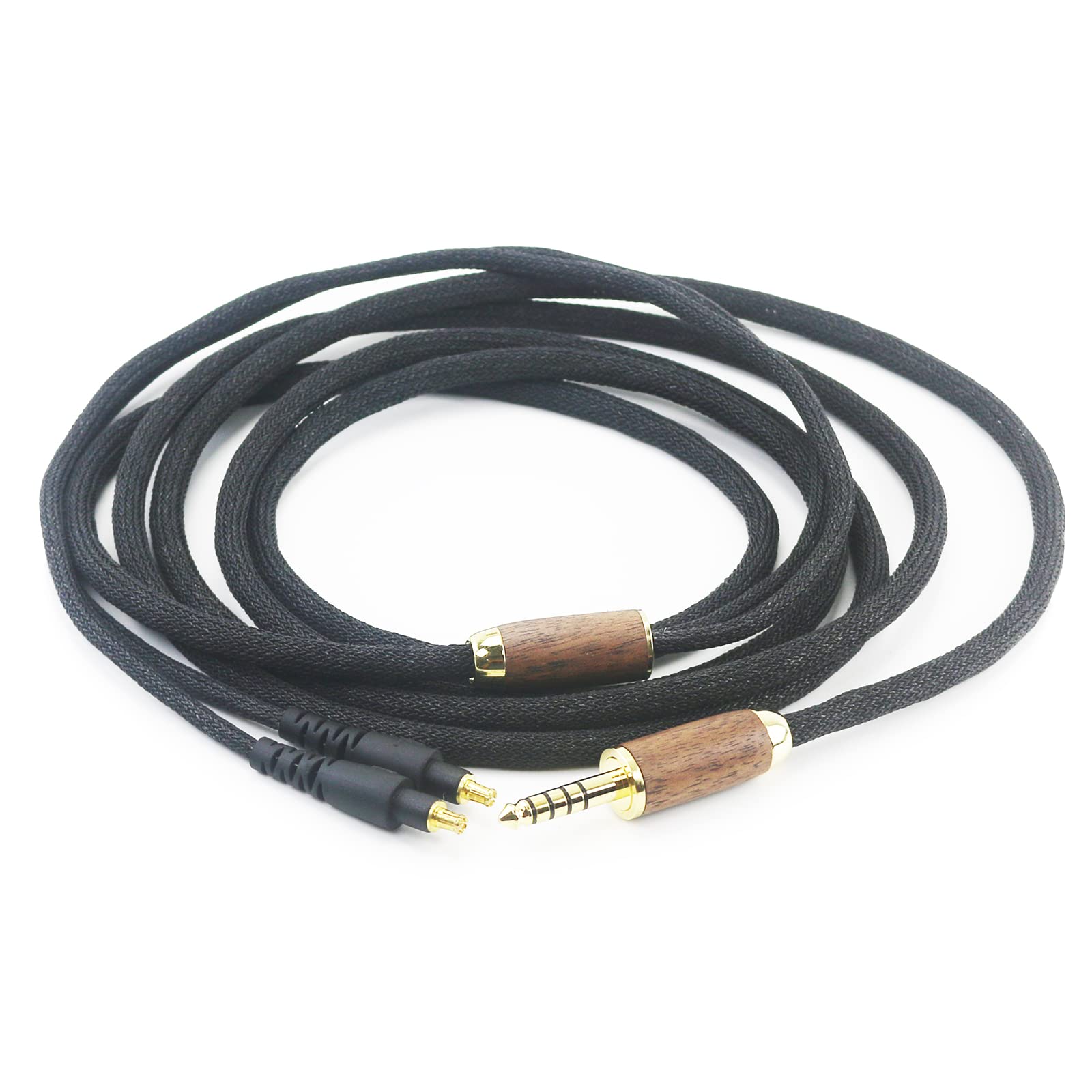 ABLET 4.4mm Balanced Cable 6N OCC Copper Silver Plated Cord Compatible with Audio-Technica ATH-MSR7b ATH-SR9 ATH-ESW990H ATH-AP2000Ti Headphone Walnut Wood Shell - Image 4