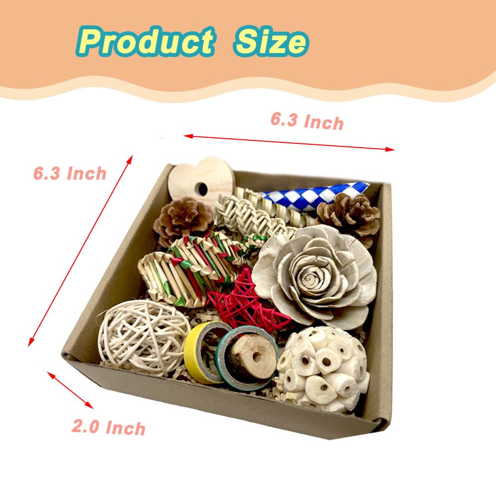 ExcyphrXyf Bird Toys Parrot Toys Natural Bird Foraging Box Foot for Parakeets,Cockatiels,Conures,Love Birds,and Other Small to Medium Birds (Medium) - image 5