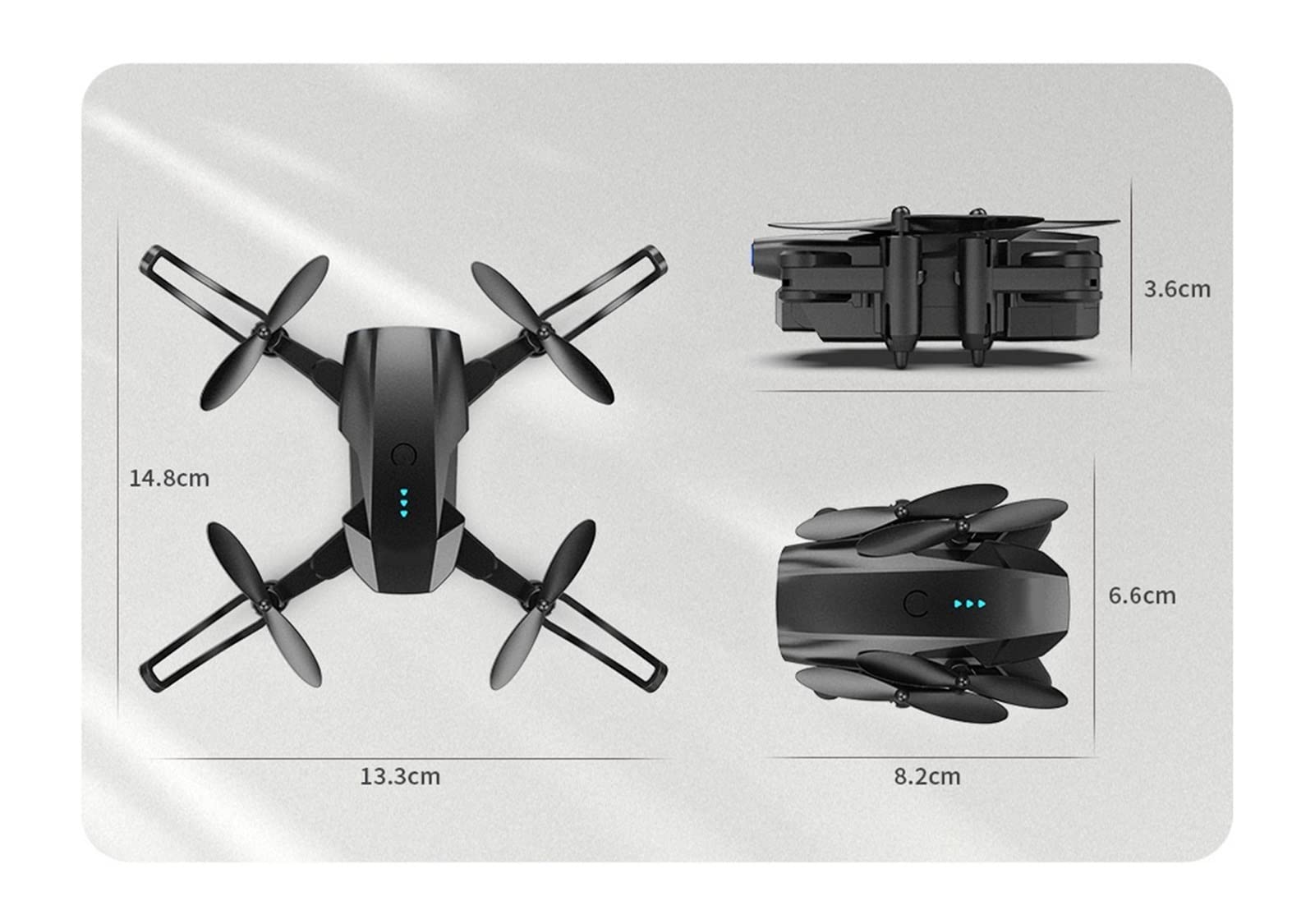 Składany dron Quadcopter Mini Drone 4K Profesjonalna kamera HD WiFi Podwójna kamera Składany helikopter RC Quadcopter Drone Toy (Kolor: kamera 4K Rozmiar: 1) (Brak szarej kamery 1)