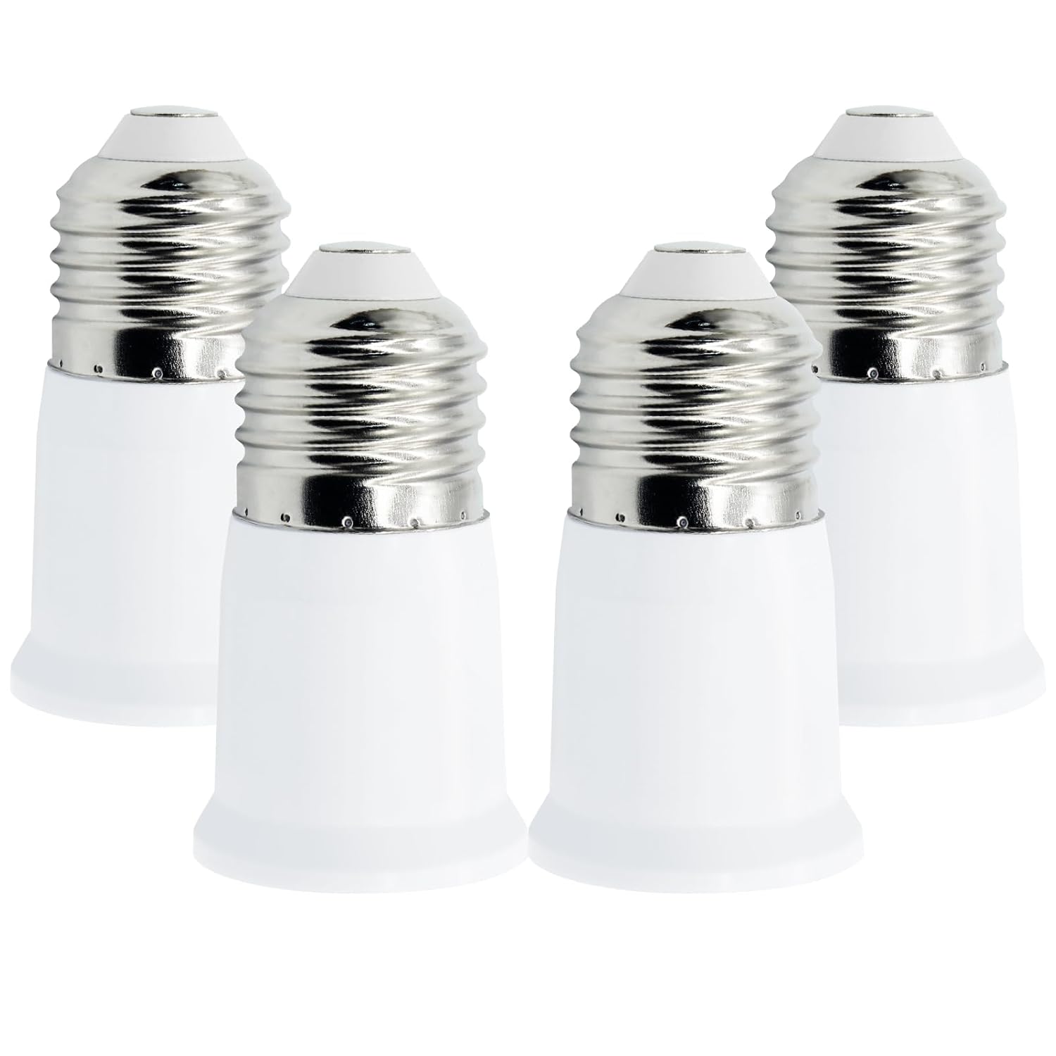 4 Pack E26 Socket Extender, 3CM/1.2 Inch E26 Light Bulb Extension Socket, Lamp Holder Adapter, Standard Medium Base Screw Converter