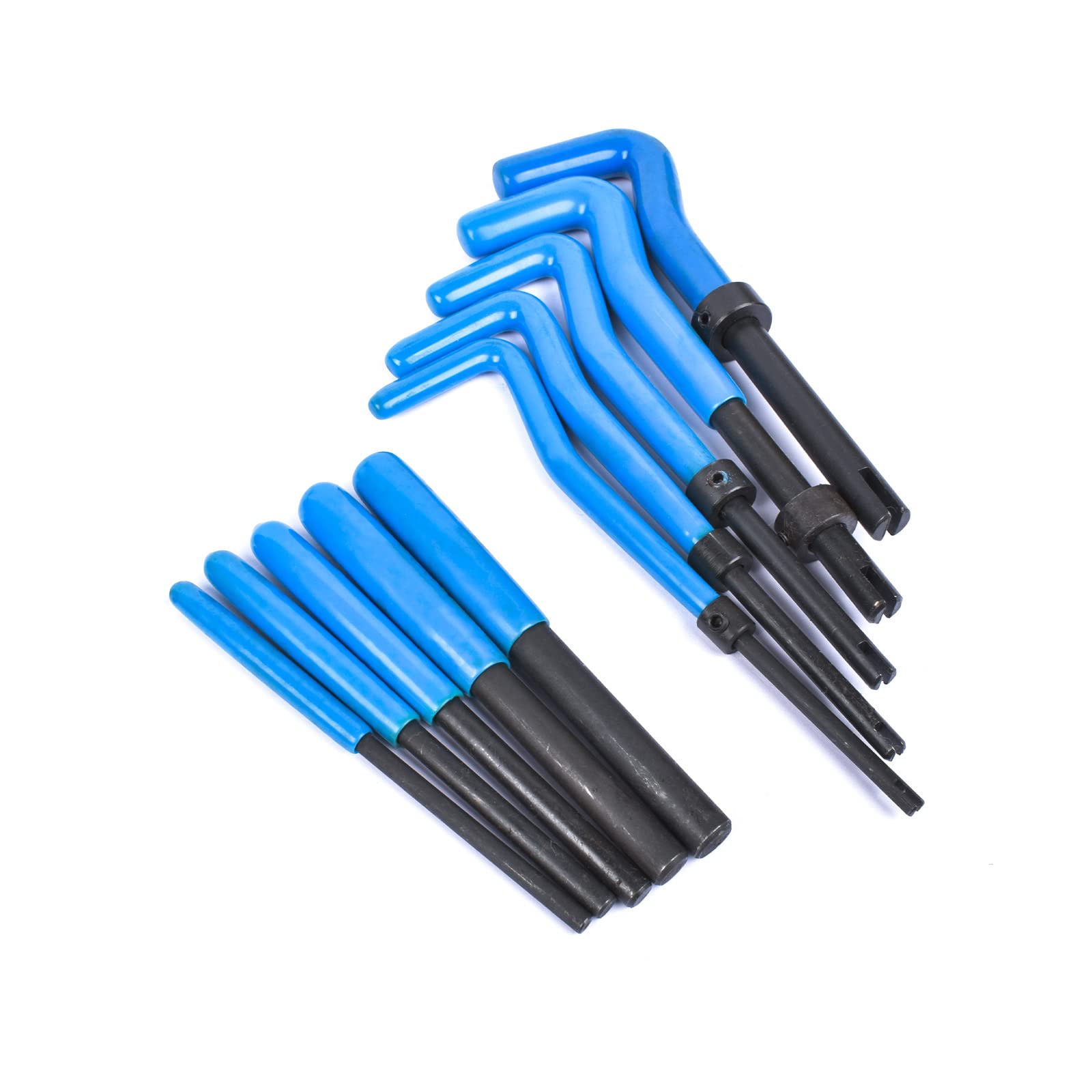 Bisenya Kit da 131 pezzi di riparazione filettatura, utensili per riparazione filettatura M5 M6 M8 M10 M12, filettatura blu