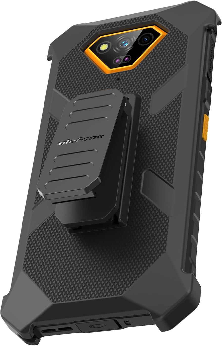 Ulefone Armor X13 Rugged Phone Protective Case, with Back Clip & Carabiner, Easy Attach, Shockproof, Black
